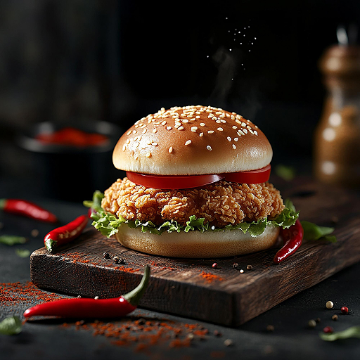 Burger close up